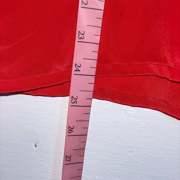 Vintage NWT Red Blouse Size 8 Silk-Like Double Breasted Lightweight Dead Stock - Picture 11 of 11